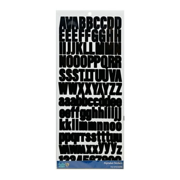 Hello Hobby Black, Gold & Silver Block Alphabet Stickers, 732 Count