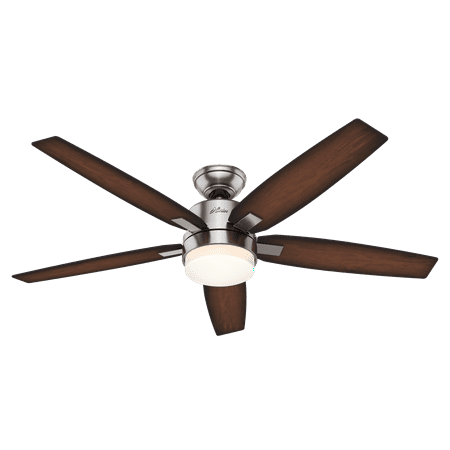 Hunter 54 Windemere Brushed Nickel Ceiling Fan With Light Kit And