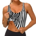 thumbnail image 3 of Sikiie Optical Zebra Illusion Sports Bra for Women, Sports Bra Athletic Running Sports Bra, Workout Bra, Yoga Bra-Medium, 3 of 8