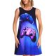 thumbnail image 1 of Balery Play Gaming Vestidos de verano para mujer con estampado: vestido holgado sin mangas, vestido playero informal y cómodo para días calurosos., 1 of 7