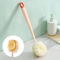 Latrodar Shower Brush With Long Handle Soft Body Brush Back Scrubbers For Shower Gentle Exfoliation And Improved Skin Health Creative Pink 14.4x4 Inch Home Tools