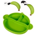 thumbnail image 2 of RuiJiao 3Pcs Monkey Children's Dinner, with Lids for Babies and Toddlers Dinnerware Stays Put, Divided Design for Picky Eaters, Microwave and Dishwasher Friendly, 2 of 5
