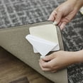 thumbnail image 3 of Mohawk Home Non- Slip Adhesive Foam Corner Gripper Rug Pad, 12 Piece Set, White, 4" x 4", 3 of 8