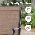 thumbnail image 4 of Outdoor Dining Chairs Set of 2, 360° Swivel Patio Chairs with Textilene Fabric, All-Weather Metal Armchair with Ergonomic Design, Rust-Resistant for Backyard Garden Balcony, 4 of 7