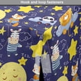 thumbnail image 4 of Cartoon Dog Crate Cover, Sleeping Animals Stars Night Sky with Moon Clouds Panda Bear Fox Zebra Lion, Easy to Use Pet Kennel Cover for Medium Large Dogs, 35" x 23" x 27", Multicolor, by Ambesonne, 4 of 6
