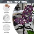 thumbnail image 5 of Xixirimido Skull Rose Floral Heart Print Office Chair Covers Stretchable Computer Gaming Chair Cover, Universal Desk Chair Covers Removable Rotating Chair Slipcover with Button, Large, 5 of 6