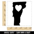 thumbnail image 2 of Vermont State with Heart Square Rubber Stamp Stamping Scrapbooking Crafting - Small 1.25in, 2 of 7