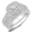 B-Wedding Set, variant on Wedding Rings for Women Halo Princess Cut Engagement Rings Enternity 5A CZ Silver 18K Plated Jewelry Promise Rings for Her Size 5