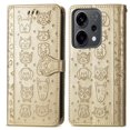 thumbnail image 1 of Funda Cartera FOXDOCK para OPPO Reno 14 5G , Flip PU con Relieve de Gatos y Perros, Tarjetero y Soporte, 1 of 6
