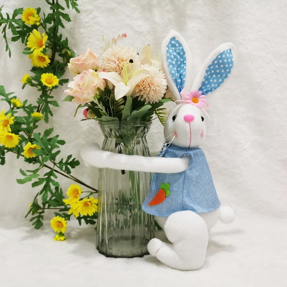 TopLLC Easter Rabbit Embracing Curtains Tree Top Star Rabbit Festival Decorations Gifts Supplies on Clearance
