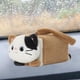 thumbnail image 5 of Porta pañuelos de coche de peluche de gato, decoración suave, accesorios para automóviles, creativo, universal Marrón, 5 of 8