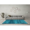 thumbnail image 3 of Ahgly Company Indoor Rectangle Oriental Light Blue Industrial Area Rugs, 7' x 10', 3 of 4