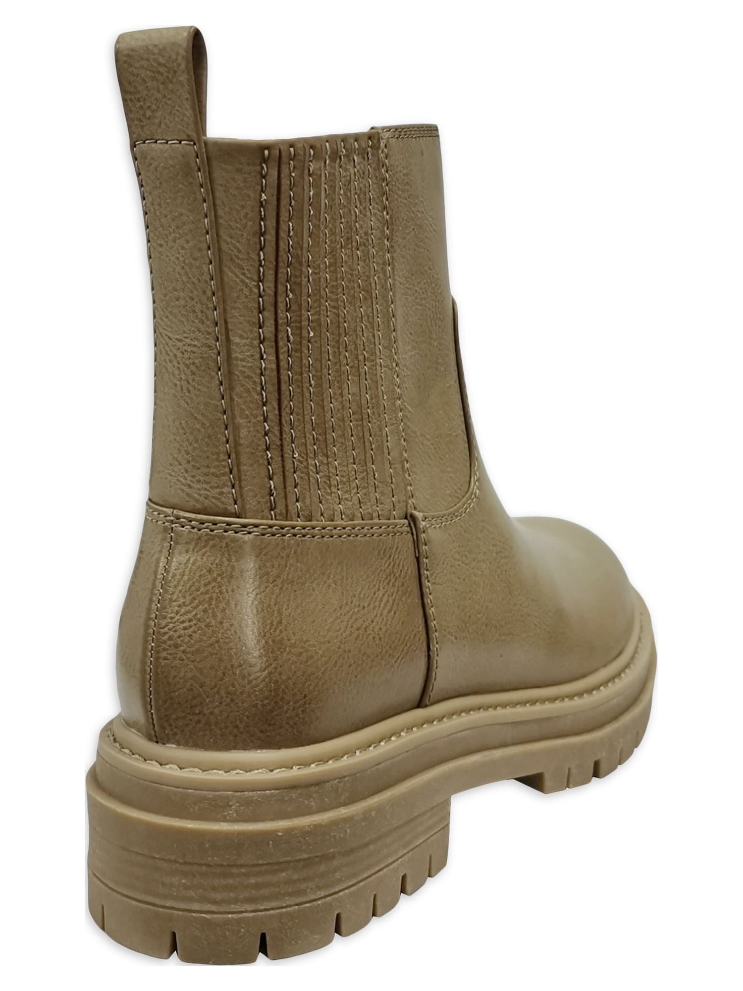 Time and Tru Women's Lug Chelsea Boots, Wide Width Available