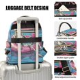 thumbnail image 4 of JIALIOU Mini Backpack Purse for Women Quilted Casual Daypack Small Travel Shoulder Bag, Skeleton Relaxing on Swimming Ring, 4 of 7