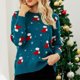 thumbnail image 1 of Jerséis de ganchillo para mujer ajuste holgado patrón de sombrero de Navidad traje diario de manga larga FLhrweasw Nuevo, 1 of 1