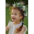 thumbnail image 5 of Vorkoi Camellia Flower Crown Rose Headpiece Wedding Bridal Flower Girl Halo Maternity Photo Props, 5 of 5