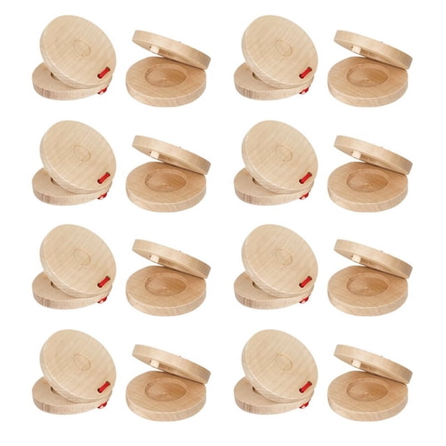 16pcs Castanets Musical Castanets Instrument Wooden Music Musical Instrument Percussion Instrument for Kids Adults
