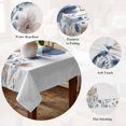 thumbnail image 5 of Navy Blue Floral Table Cloth Waterproof Tablecloths, Watercolor Flowers Farmhouse Tablecloth Dining Table Cover for Kitchen Party Tabletop Outdoor, Rectangle Tablecloth 54x108 Inch, 5 of 9