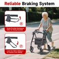 thumbnail image 5 of Andador con ruedas UNLICON con asiento, de aluminio duradero y altura ajustable, para personas mayores con discapacidad y adultos, con ruedas de 8" para todo terreno., 5 of 5