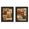 thumbnail image 2 of Set Of Two Lodge Collage Black Framed Print Wall Art, 2 of 3