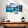 thumbnail image 2 of Elephant Stock Spirit Island In Winter Wall Art - Horizontal Multi Panel Canvas - Living Room Wall Decor - Nature Multi Panel - Blue And Teal Decor - 24" x 14", 2 of 4