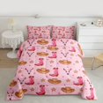thumbnail image 2 of Homewish Girly Pink Boot Bedding Comforter Set for Girl, Cartoon Western Cowgirl Hat Twin Comforter Sets, Hippie Sheep Skeleton Reversible Bedding Set, uper Cozy Room Decor, 2-Piece, 2 of 8