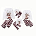 thumbnail image 3 of Family Matching Parent-child Pajamas Set Cartoon Plaid Sleepwear Homewear Sets, 3 of 10