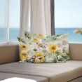 thumbnail image 3 of Lumbar Pillow Covers 20x12 Inch Set of 2, Sunflower Bee Waterproof Outdoor Pillow Covers, Vintage Summer Botanical Farmhouse Decorative Cushion Pillowcases for Couch, Sofa, Bed, Garden, Patio, 3 of 9