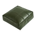 thumbnail image 2 of Puf otomano, puf marroquí de cuero PU, cojín de suelo cuadrado hecho a mano de 40x40x15cm, reposapiés otomano para el hogar, dormitorio, debajo Macarena puf al aire libre, 2 of 8