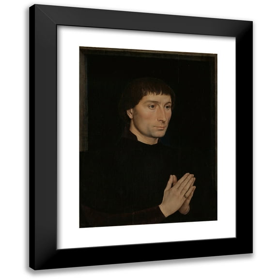 Hans Memling 11x14 Black Modern Framed Museum Art Print Titled - Tommaso Di Folco Portinari (1428-1501) (ca. 1470)