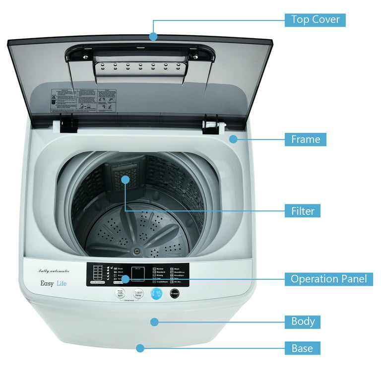Gymax Full-Automatic Washing Machine Portable Compact Laundry Washer Spin  8.8 lbs 