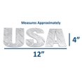 thumbnail image 2 of Deco Gables Designs USA Word Sign Metal Wall Decor Durable Polished Aluminum Diamond Tread Pattern Letters for Home Living Room Bedroom Garage Basement Indoor or Outdoor with Mounting Hardware, 2 of 6