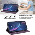 thumbnail image 3 of Wallet Case for Google Pixel 9A RFID Blocking Flip Cover with Card Slots & Kickstand Purple, 3 of 7