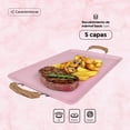 thumbnail image 3 of Comal Love Cook Rectangular Antiadherente Mármol Color  Rosa Claro, 3 of 6