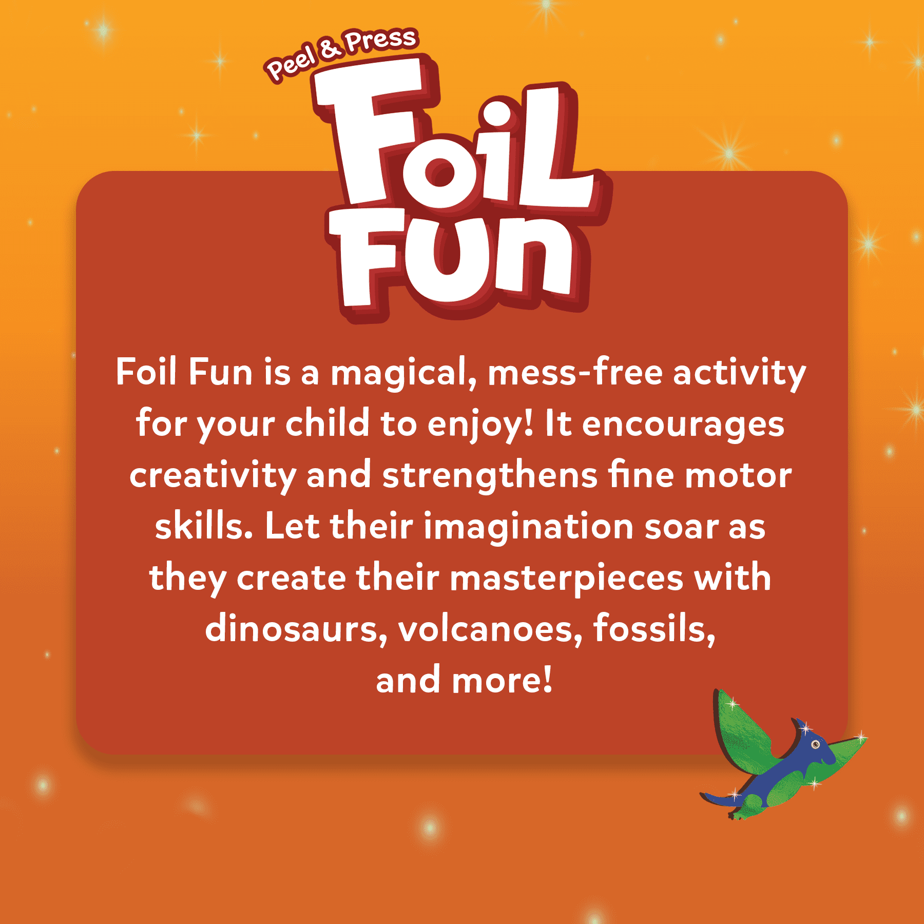 Skillmatics Foil Fun - Dinosaurs, No Mess Art for Kids Ages 4 to 9