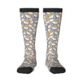 thumbnail image 1 of Fotbe Cute Rabbit Calcetas Divertidas Estampadas para Hombre y Mujer, Calcetas de Algodón hasta la Rodilla para Caminar, Correr, Enfermería y Embarazo, 1 of 6