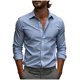 thumbnail image 2 of Ceisia Men Fashion Casual Short Sleeve Turndown Collar Button Front Versatile Gift Daily Work Party Blouse Shirt Top, 2 of 5