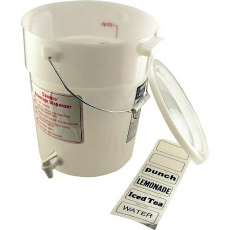 Cambro DSPR6148 White 6 Gal Beverage Dispenser