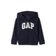 thumbnail image 1 of Sudadera con capucha y cremallera completa con el logotipo de GAP Playtime, azul marino, 4 años, 1 of 2