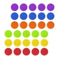 thumbnail image 1 of Marcadores de puntos Puntos de alfombra Puntos de piso Colores brillantes Marcado de alfombras Círculos de puntos coloridos 4 pulgadas para 30 piezas redondas., 1 of 10