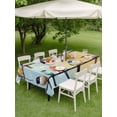 thumbnail image 2 of Rectangle Outdoor Tablecloth With Umbrella Hole And Zipper– Colorful Birds Waterproof Patio Table Cover for Party, Picnic, Backyard, 60"x102" , Blue Teal Yellow Red, 2 of 8