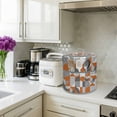 thumbnail image 4 of Nordic Retro Pressure Cooker Cover Orange Grey Geometric Abstract Art Dust Cover for Kitchen Appliances with Top Handle & Storage Pockets, Fits 8 Quart Instant Pot, Air Fryer, Crock Pot, 4 of 9