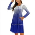 thumbnail image 1 of Blue Ink Ombre Pattern Sweet Elegant Dress Women Korean Kawaii Square Collar Dress Abstract Pattern Graphite Chalk Charcoal, 1 of 5