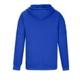 thumbnail image 3 of IYTR Men's Full Zip Up Hoodie Jacket with Zipper Pockets Sweatshirt Long Sleeve Hooded Coat Outwear Blue M, 3 of 5