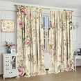 thumbnail image 4 of Lovely Rose Decorative Curtains, Red and Yellow Vintage Rose Floral Delicate Patterns for Living Room, Bedroom and Dining Room42X84x2 Inch, 4 of 6