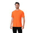 thumbnail image 6 of High Visibility Safety Short Sleeve T-Shirt, Hi Vis Crewneck Moisture-Wicking Dry Fit Workwear Tee 100% Polyester (Safety Neon Orange, XL), 6 of 6