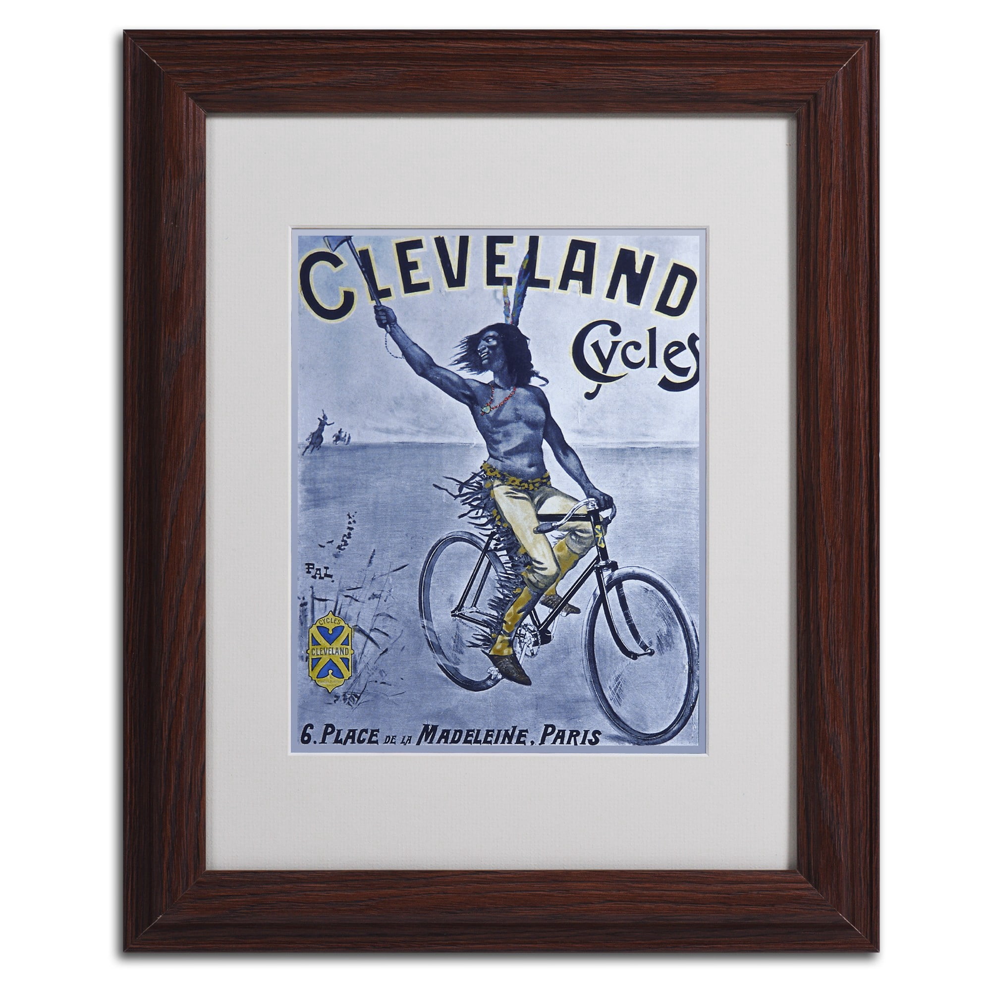 Trademark Fine Art "Bike 55" Matted Framed Art by Vintage Apple Collection, Black Frame