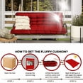 thumbnail image 4 of SDJPOI 2-3 Seater Porch Swing Replacement Cushion, Thicken 4" Waterproof Outdoor Bench Cushions with Backrest for Outdoor Furniture (red，63in*40in）, 4 of 7