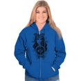 thumbnail image 4 of Butterfly Moth Spiritual Crystal Ball Womens Plus Size Graphic Zipper Hoodie Brisco Brands 5X, 4 of 5