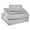 Grey, variant on Levtex Home - 100% French Flax Linen - Full Sheet Set - French Flax Washed Linen - Cream - Set Includes : Flat Sheet (81x96in.), Fitted Sheet (54x75+15in.) and 2 Pillow Cases (20x30+3in.)